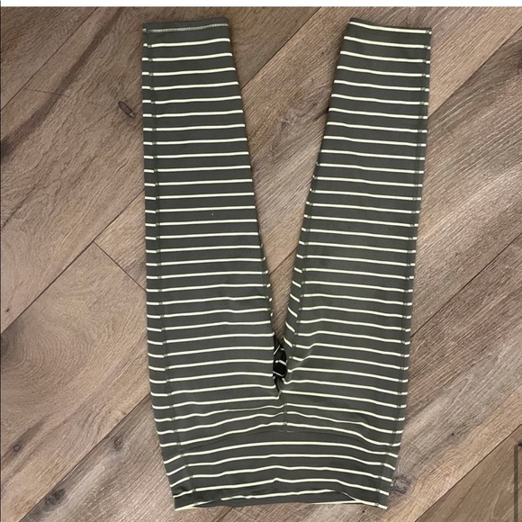 Athleta Chaturanga Striped Capri - green/yellow - Picture 7 of 7